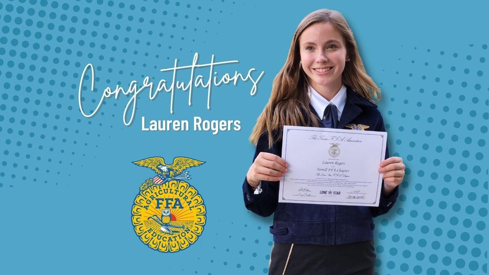 Congratulations Lauren Rogers